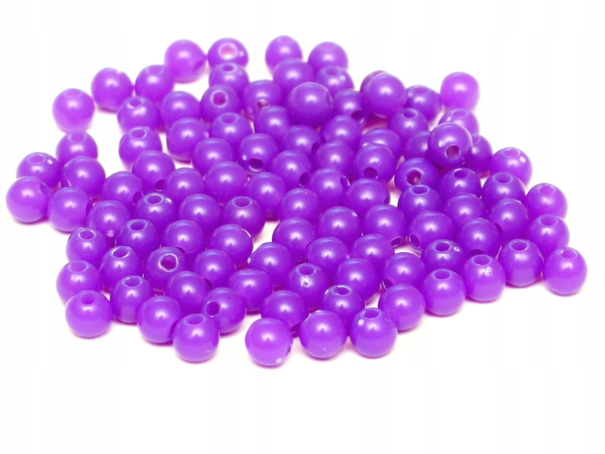 KolA54 kolorowy Akryl kula 5mm 100szt fiolet