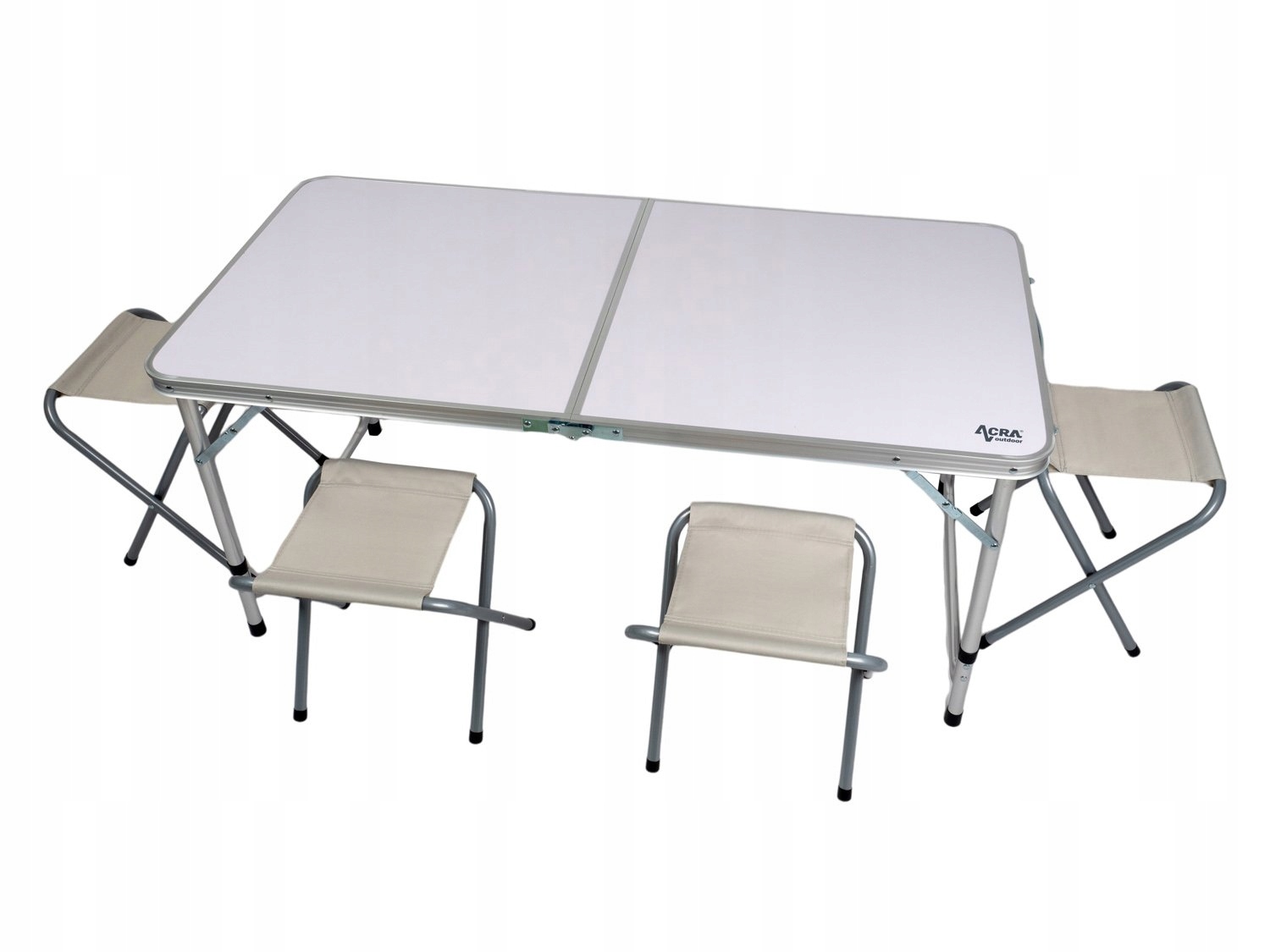 Campingový set stolek a 4 židličky 120x60x70cm