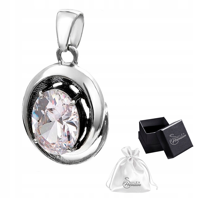 Stříbrný přívěsek ryzost 925 Elegantní Přívěsek se zirkonem (větší)