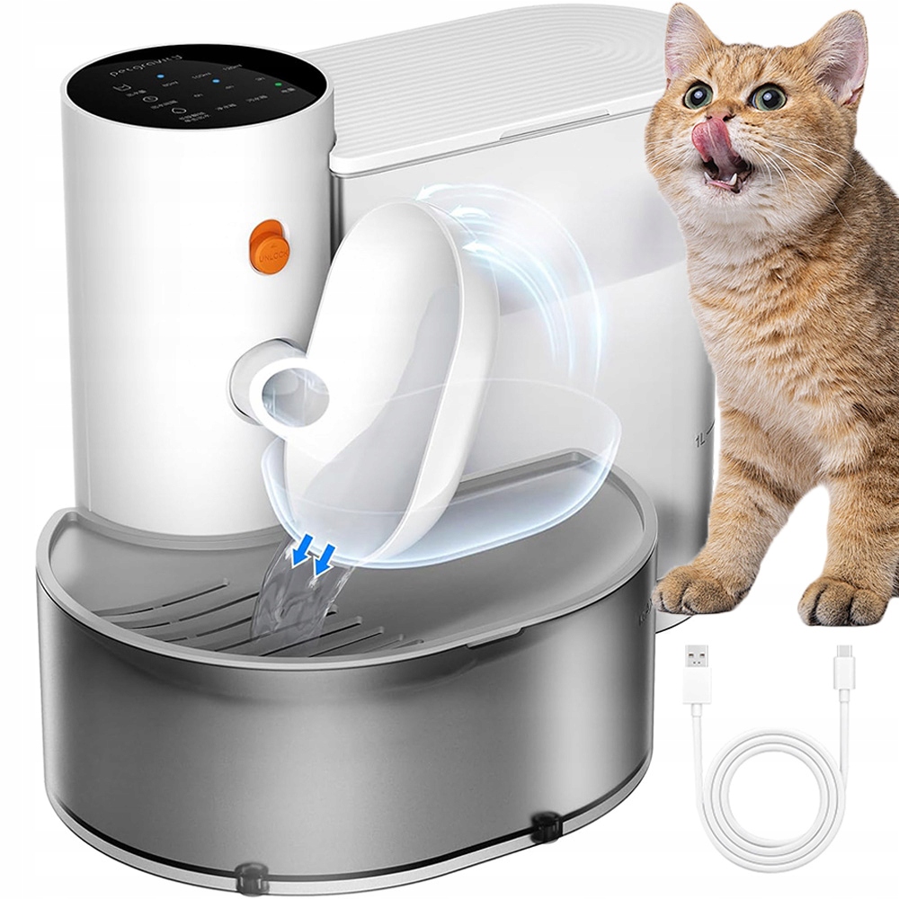Levně Automatický Výdejník Vody A Krmiva Miska Pro Kočky A Psa Dávkovač Bílá