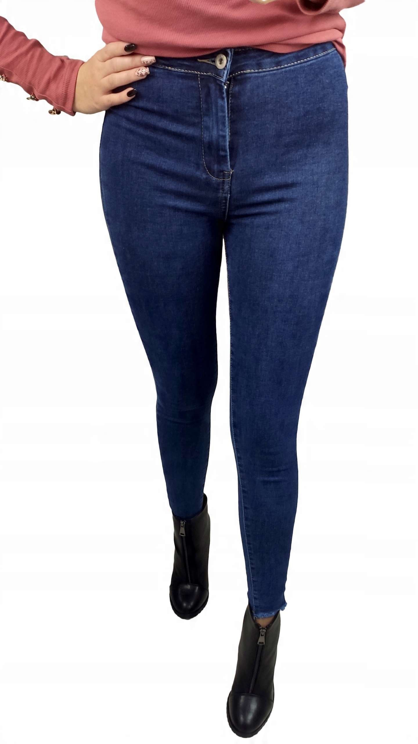 

Wyszczuplające Jeansy -5 Kg Z Wysokim Stanem L 40