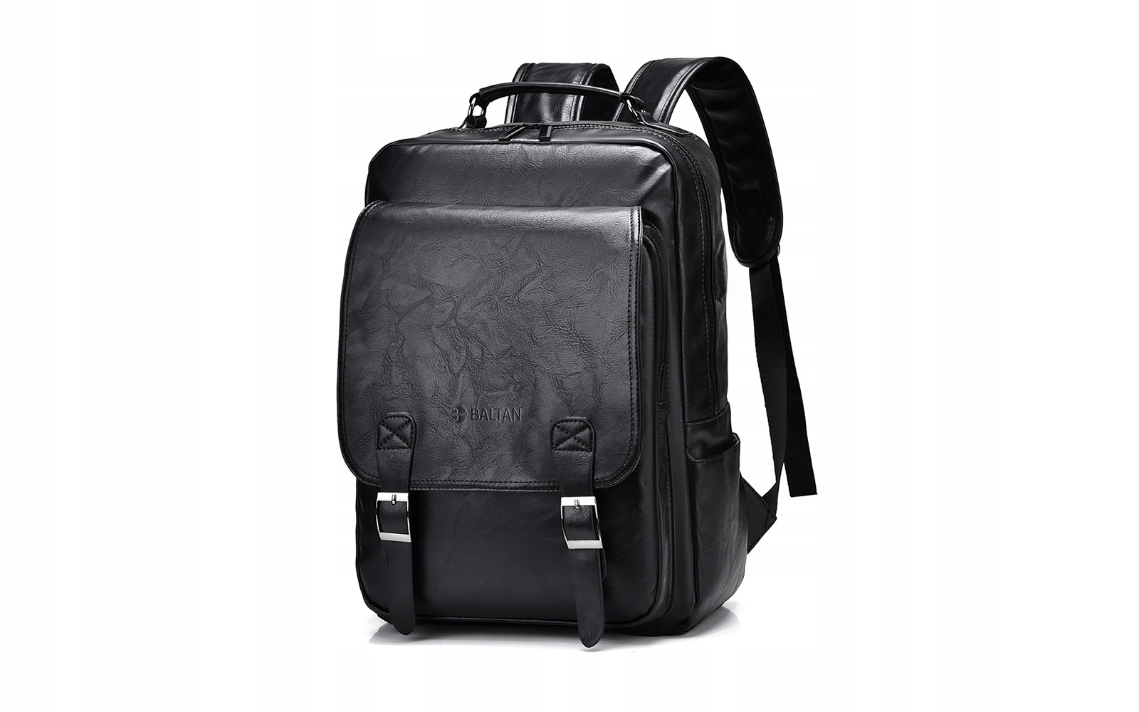 Batoh Baltan Classic 15,6" Černý Ekokůže Městský Na Notebook