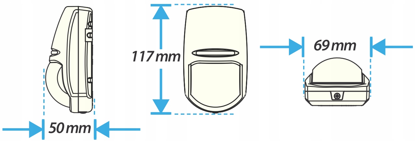 KX10DTP CZUJKA CZUJNIK DETEKTOR RUCHU DUALNY PIR MW PET 24KG PYRONIX UCHWYT Marka Pyronix