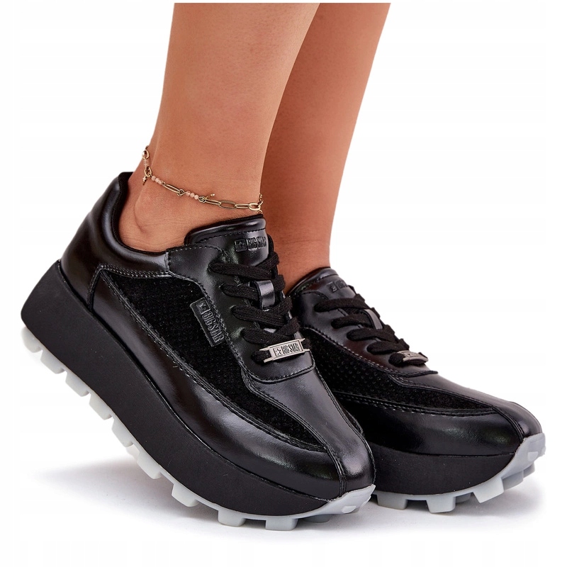 Dámské Tenisky Z Přírodní Kůže RR274873 Hi-poly Systém Černé 38