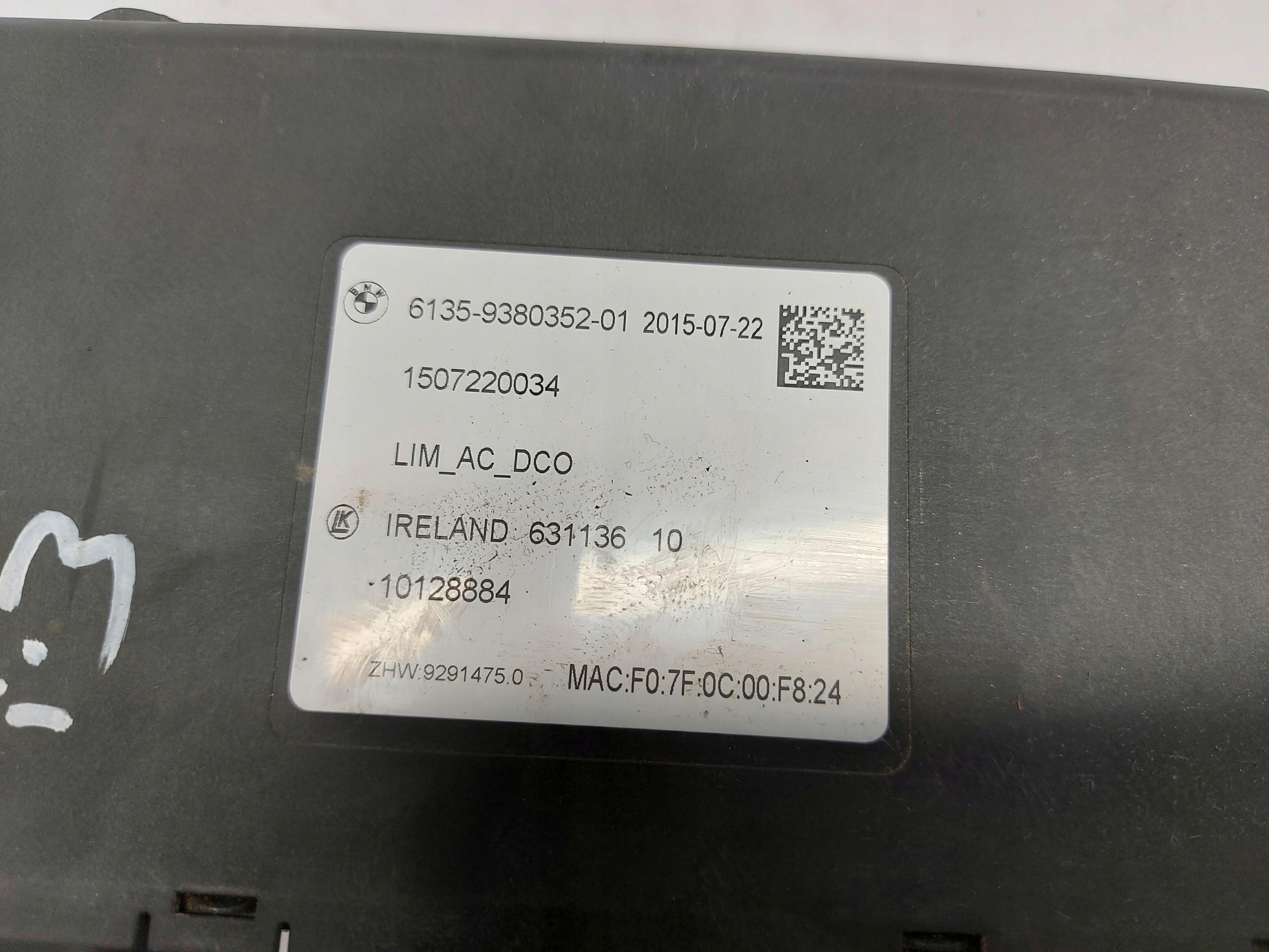 BMW i3 i01 REX modul Bedienteil LIM 9380352