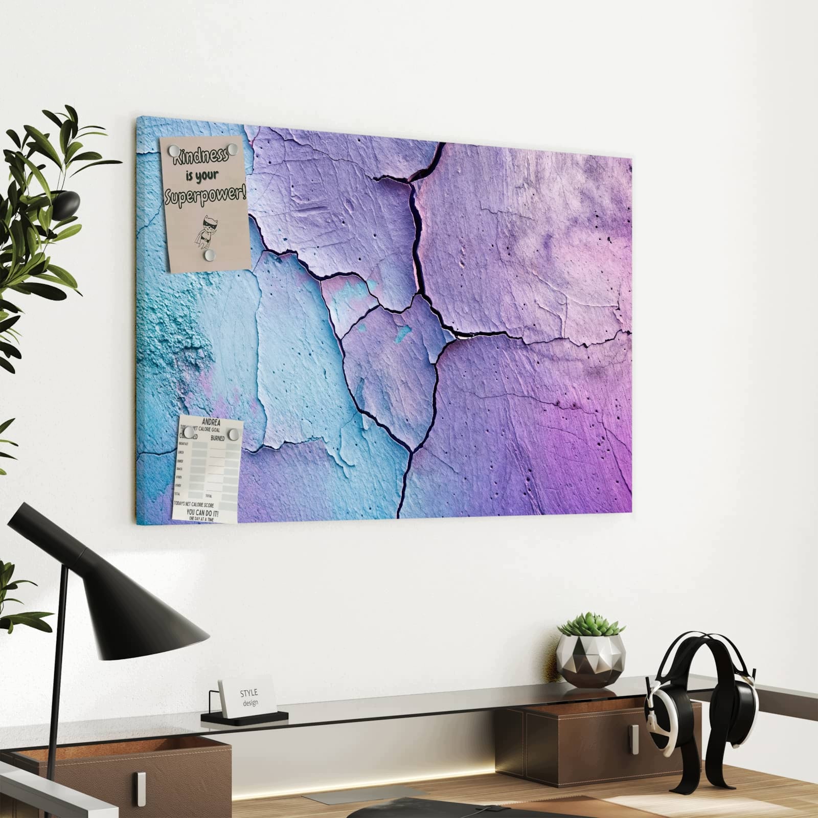 Magnetická tabule Popraskané Povrch Detail 60 × 40 cm
