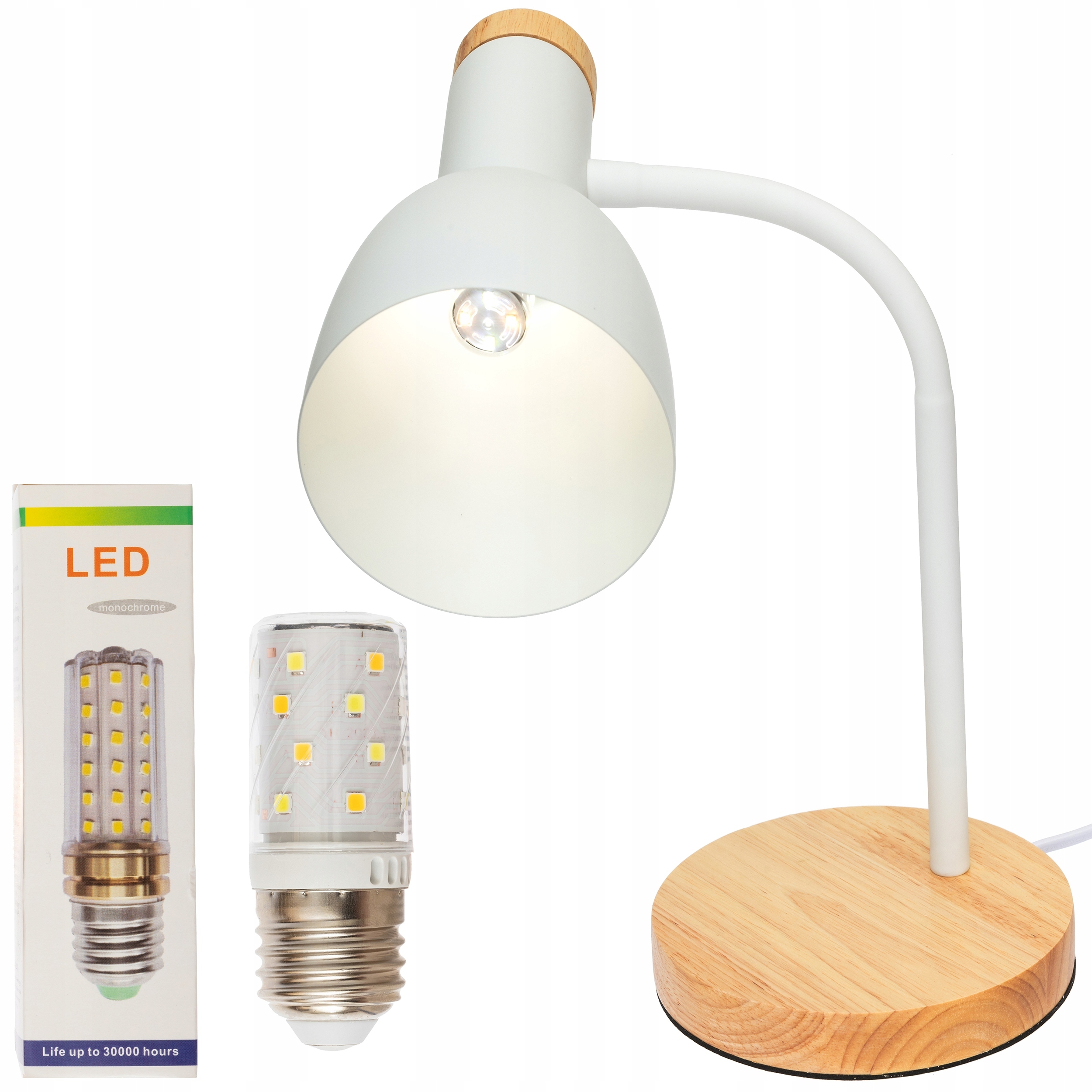 LAMPKA BIURKOWA NOCNA NA BIURKO LED SZKOLNA DLA DZIECI DO SYPIALNI 46 CM Rodzaj gwintu E27