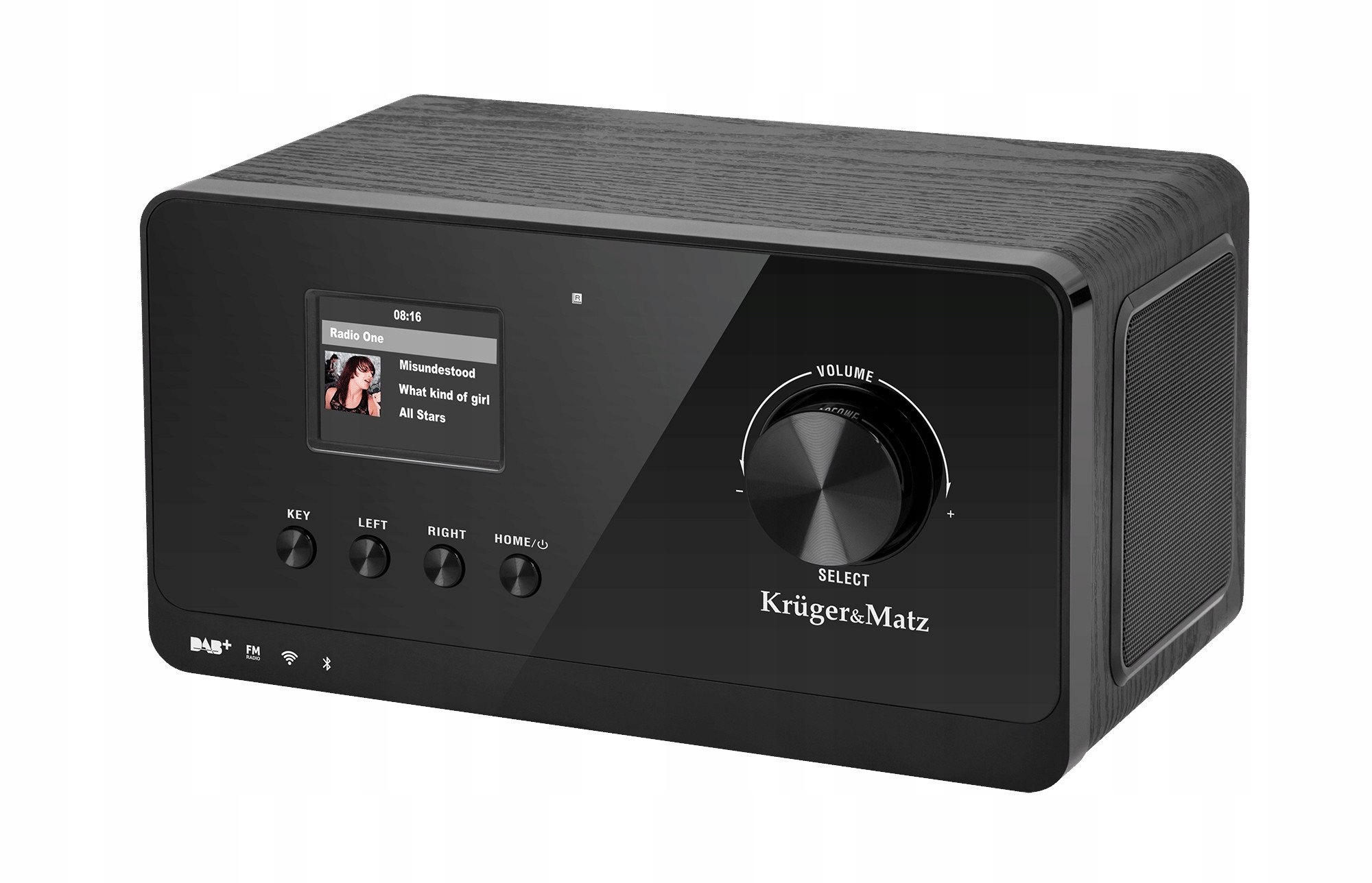 Kruger&Matz KM0816 Přenosné rádio, Wi-Fi, Fm, Dab+, černé