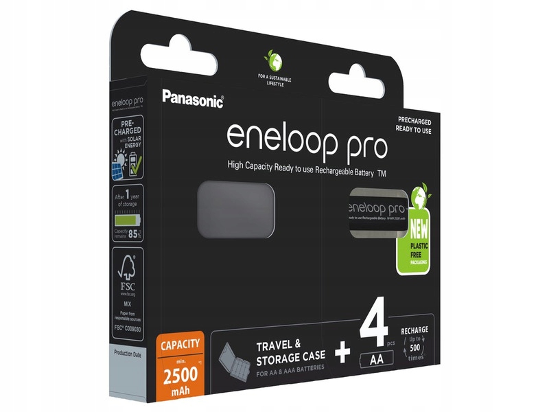 

Akumulatorki Aa 2500 mAh Panasonic Eneoop Pro