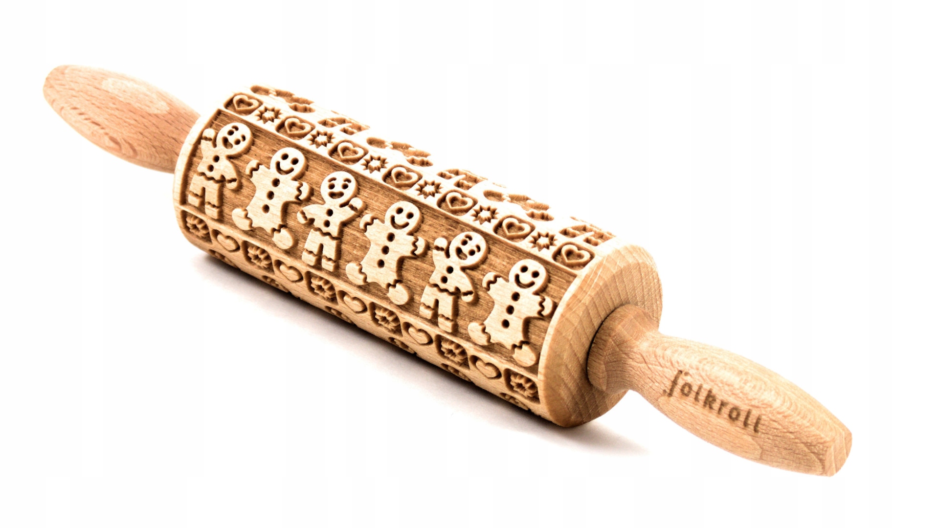 Wałek grawerowany wzór PIERNIKOWY LUDZIK, junior Kod producenta J111