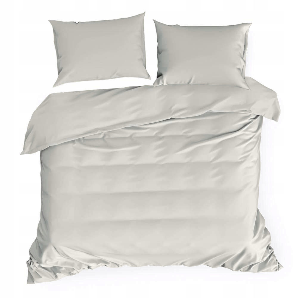 

Pościel bawełniana jednobarwna 160x200 popielata