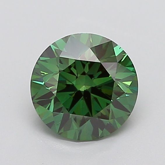 Diament laboratoryjny kolorowy 2.07ct ROUND Fancy Vivid Green VS1 (IGI)