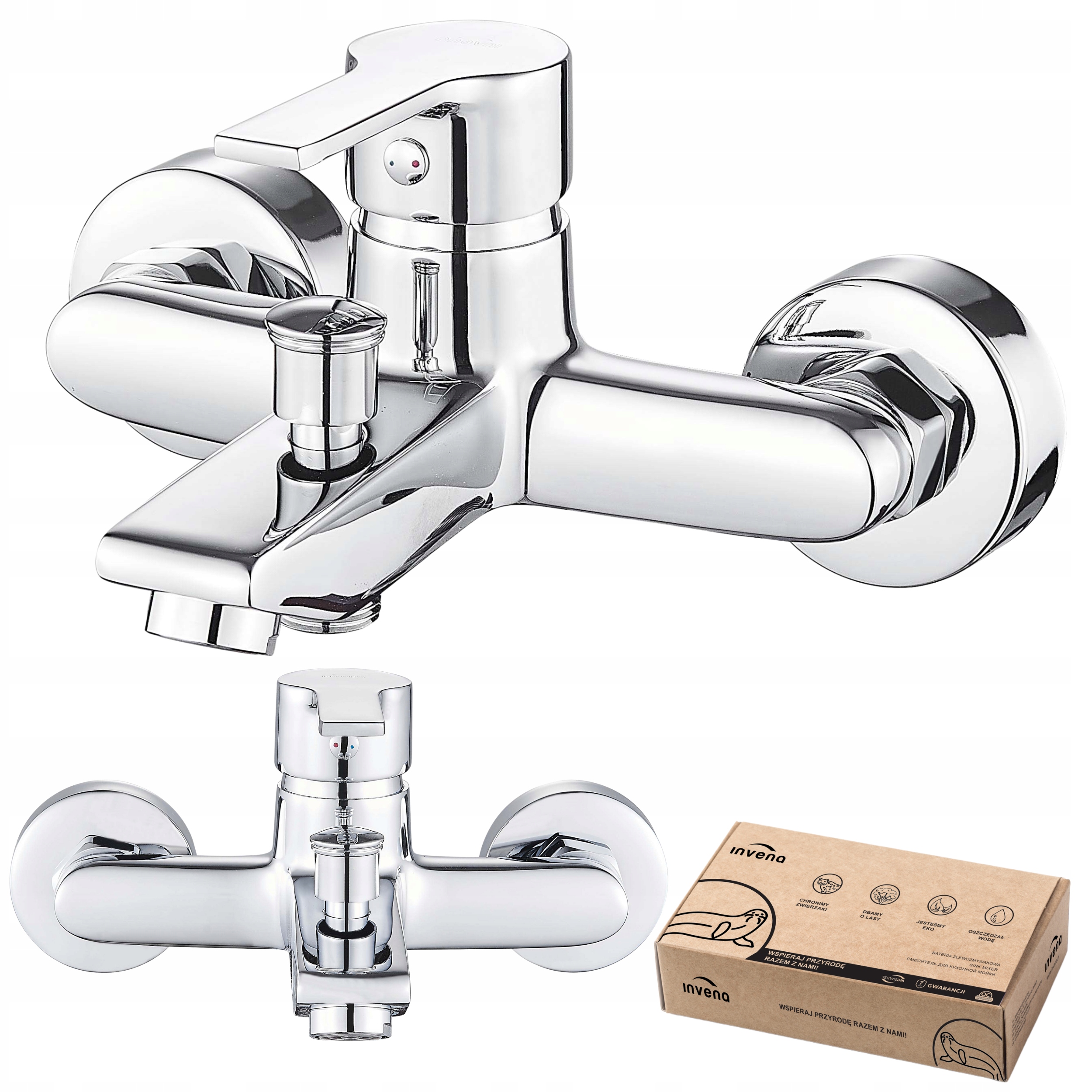 Vanová Nástěnná Páková Baterie Na Omítku Bralos Chromovaná