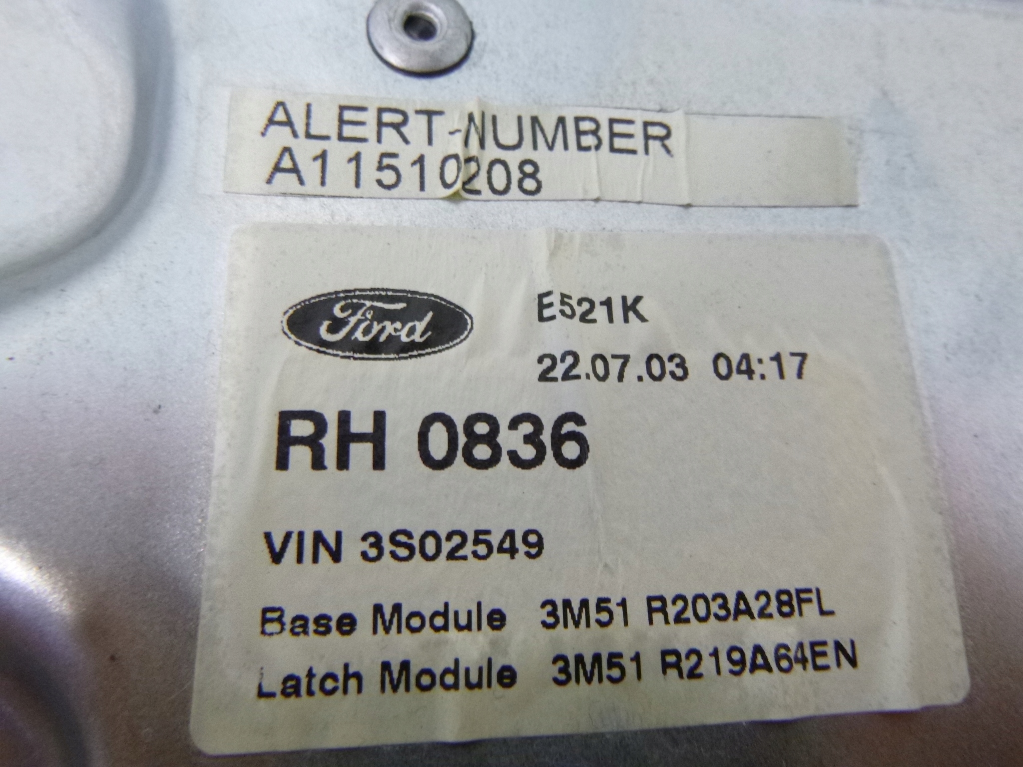MÉCANISME VITRE AVANT FORD C-MAX C MAX 2003R.