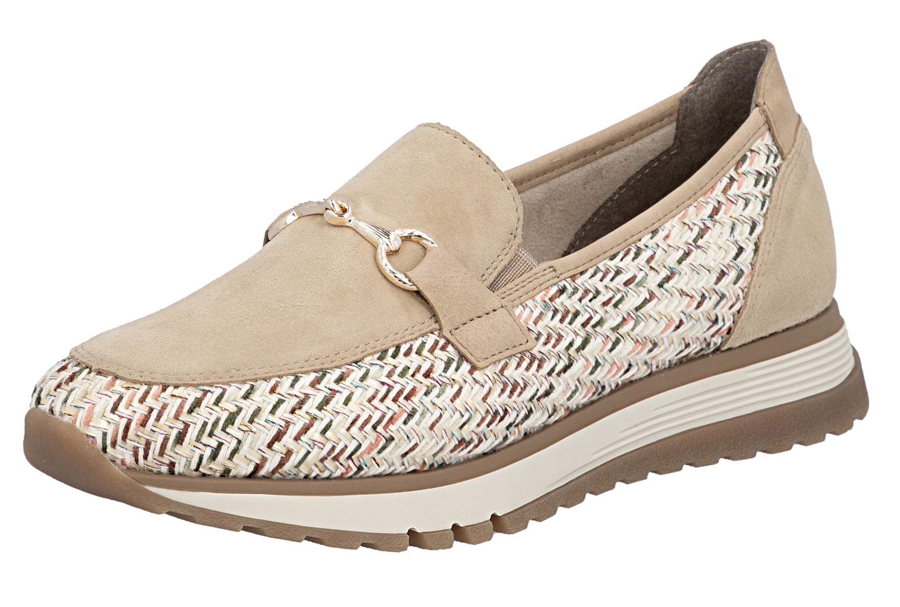 Rieker 49042-62 vel.41 béžové dámské polobotky mokasíny