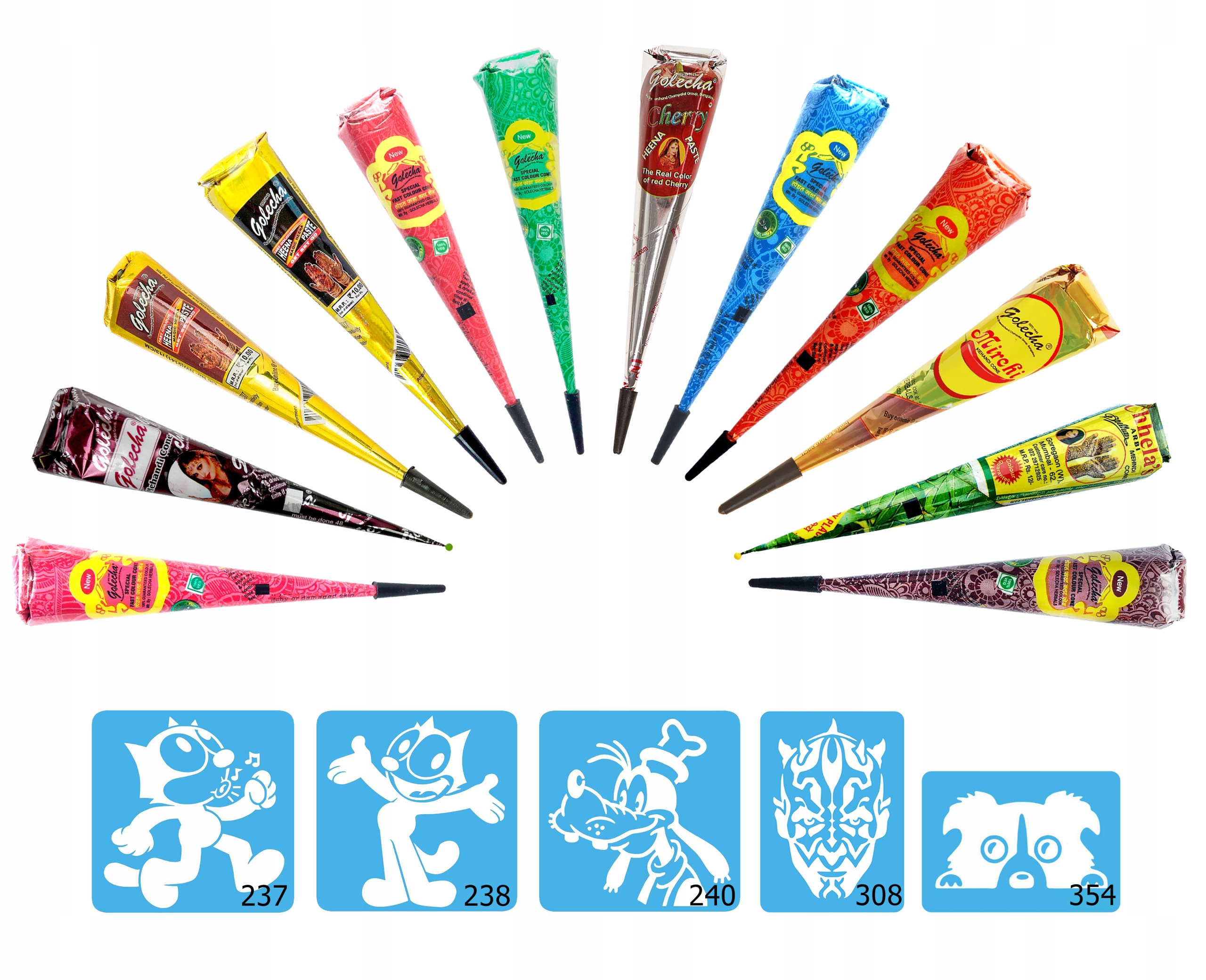 

Zestaw Szablony do Tatuaży 5 5szt henna na Wybór