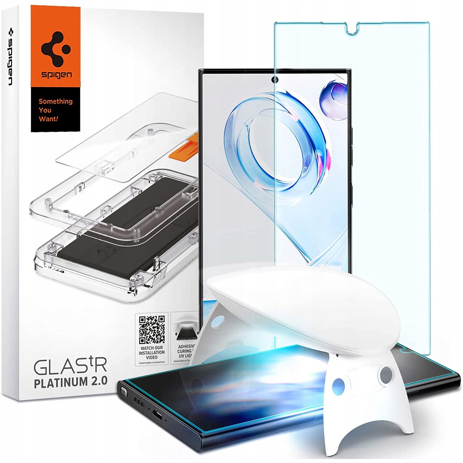 

Szkło do Galaxy S23 Ultra, Spigen Platinum Uv