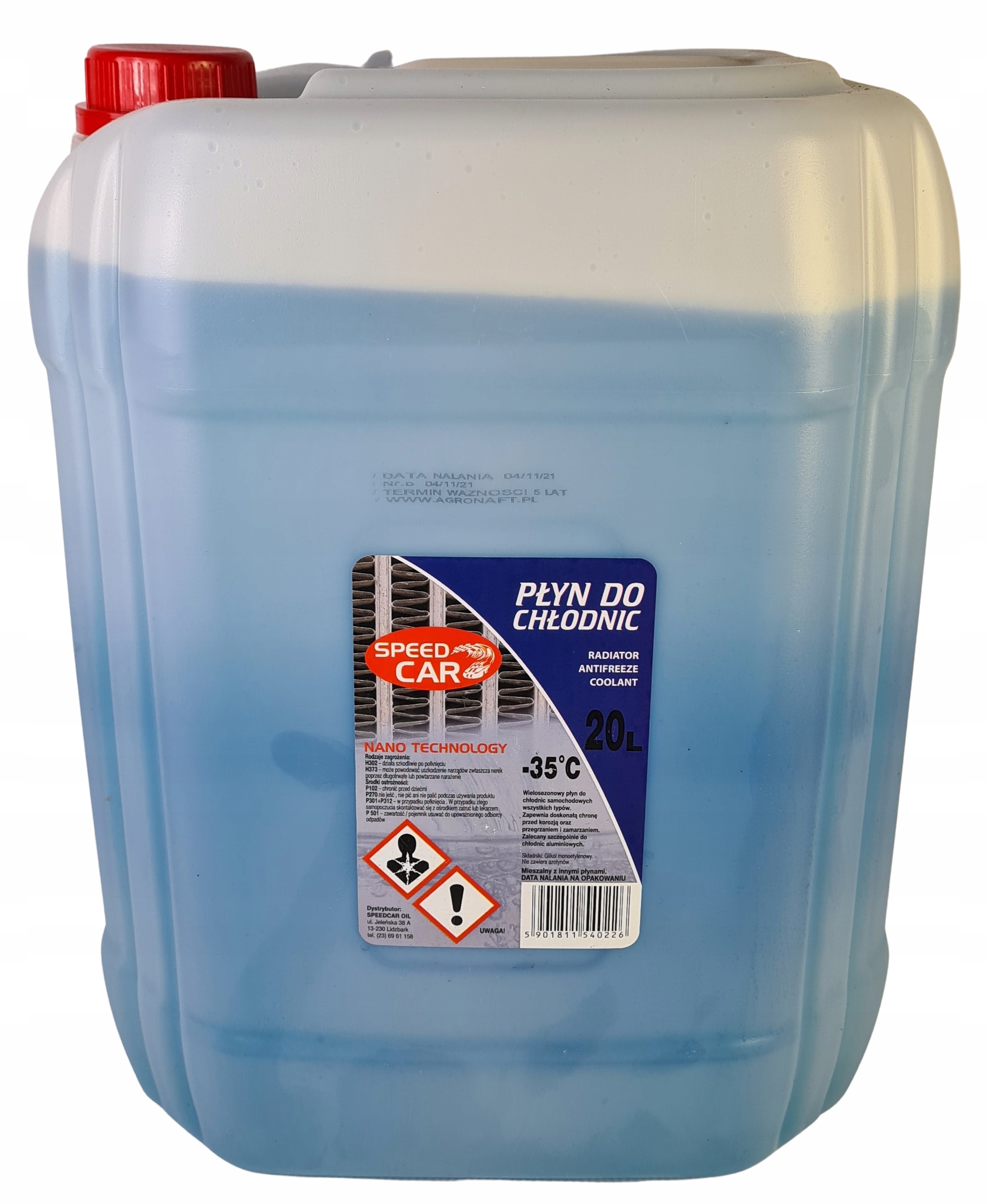 Охлаждающая жидкость Blue G11 20L готовая -35 StC