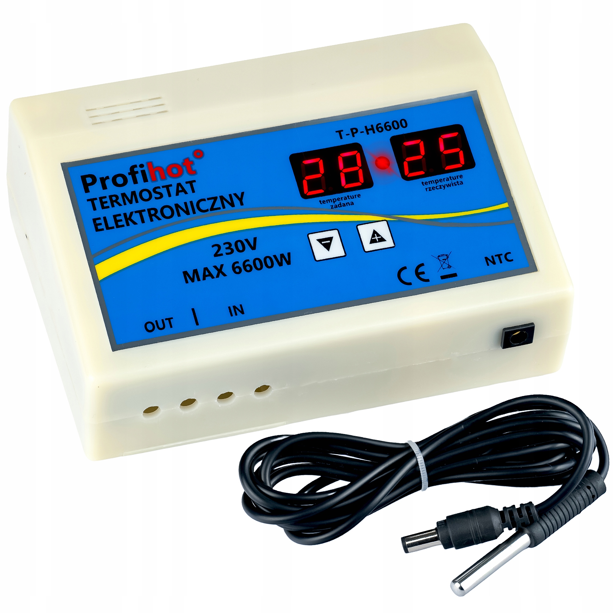 Elektronický Termostat Regulátor Teploty 230 V max. 6600 W