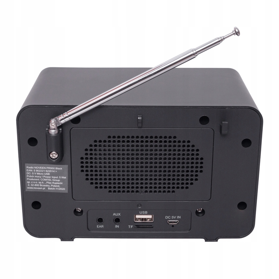 KLASYCZNE RADIO KUCHENNE RETRO BLUETOOTH AM/FM akumulator czarne Kolor brązowy