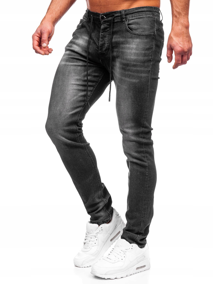 

Spodnie Jeansowe Męskie Czarne MP021N Denley_m