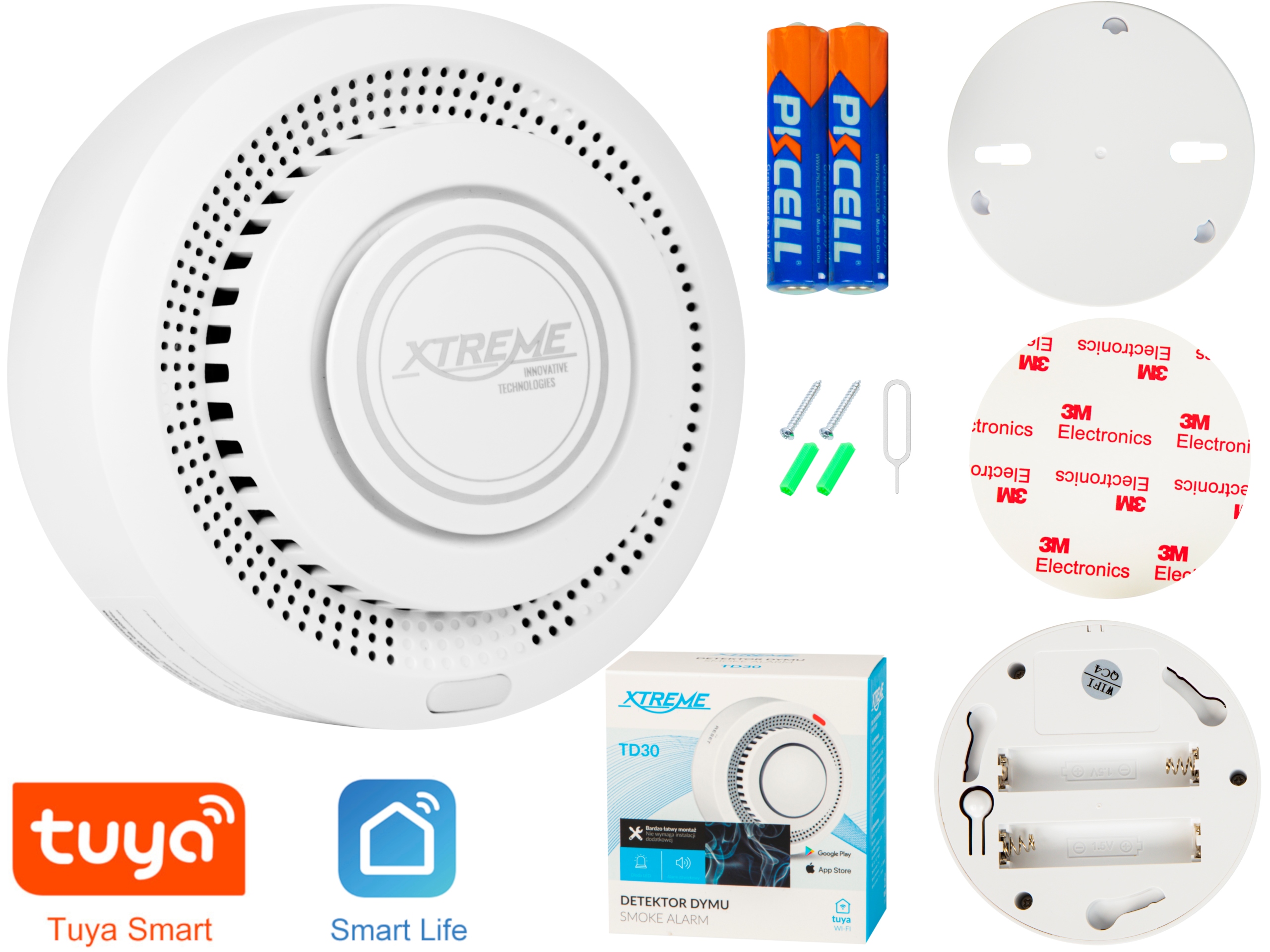Smart detektor kouře Xtreme TD-30, Wi-Fi app Tuya Smart Life