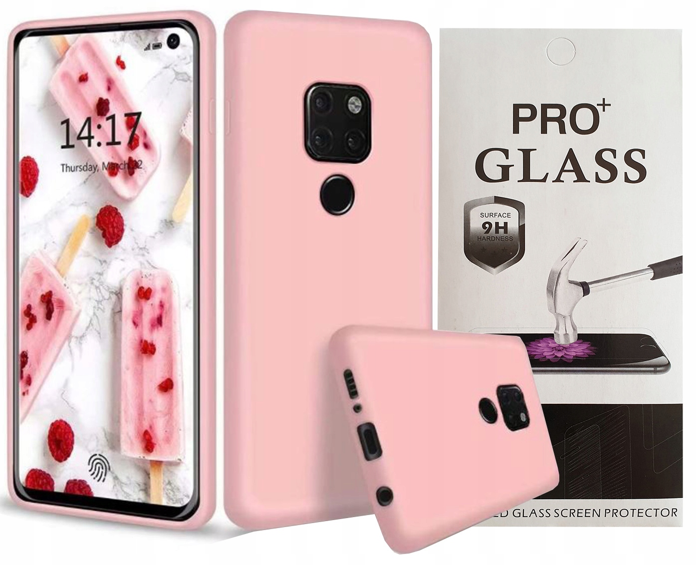 

Huawei Mate 20 Etui Silikonowe Case szkło 9H