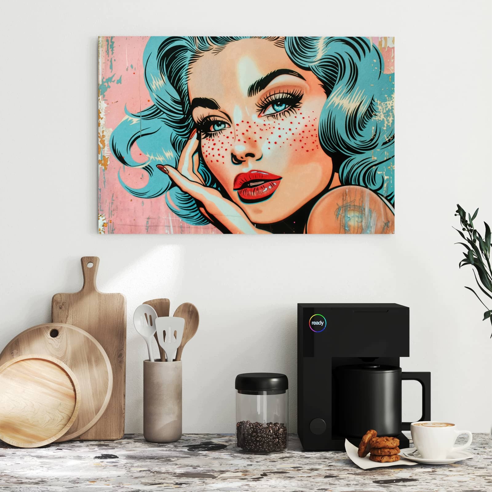 Magnetická tabule Pop Umění Portrét 60 × 40 cm