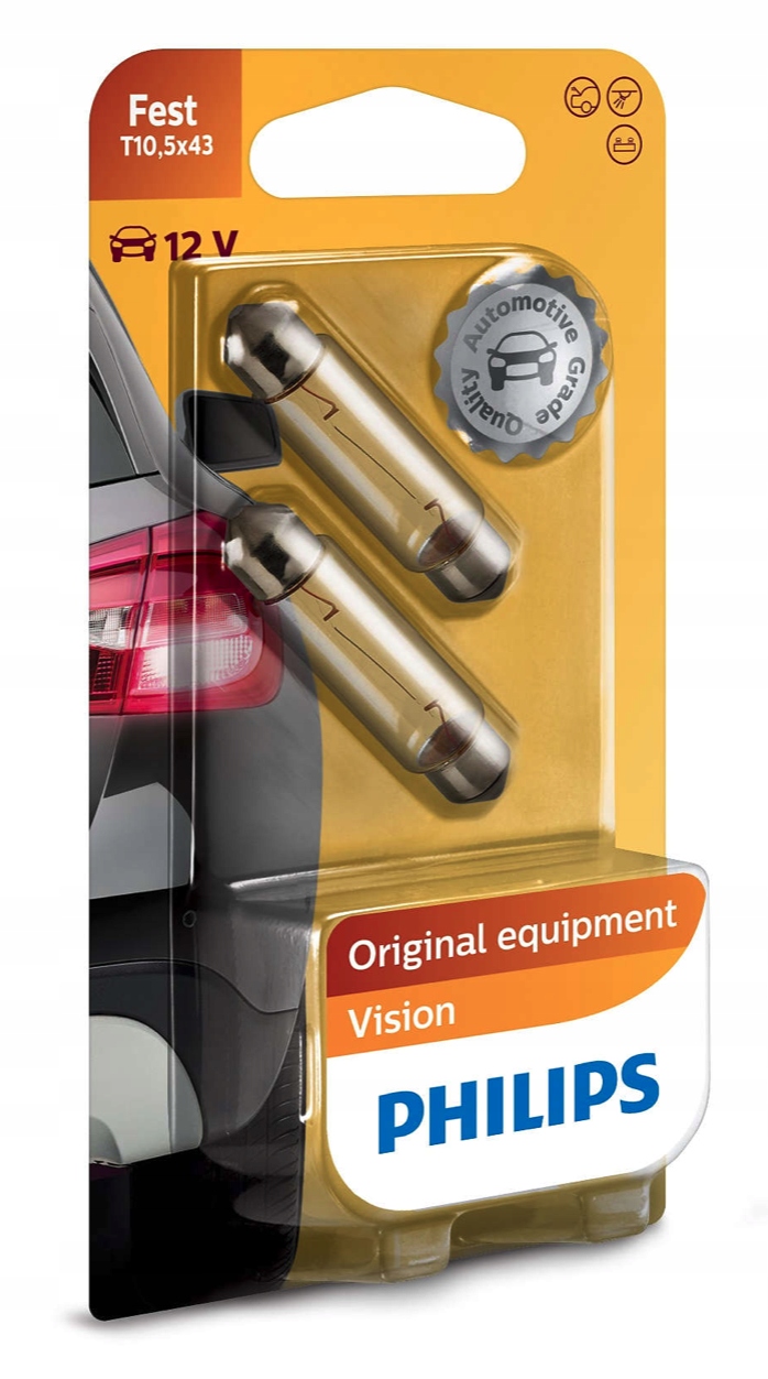 

Philips Żarówki C10W Vision +30% więcej światła