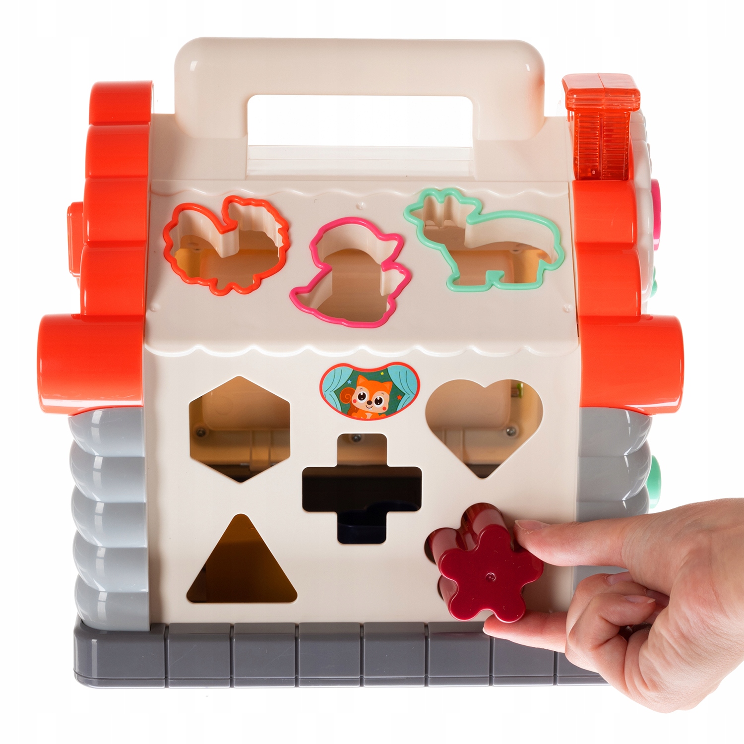 DOMEK SORTER INTERAKTYWNY KLOCKI EDUKACYJNY PIANINKO DŹWIĘK GRAJĄCY DZIECI Marka MalPlay