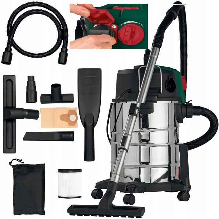 Odkurzacz Pwd 30 C1 sucho mokro Parkside 1500W gniazdo Najmocniejszy 30L