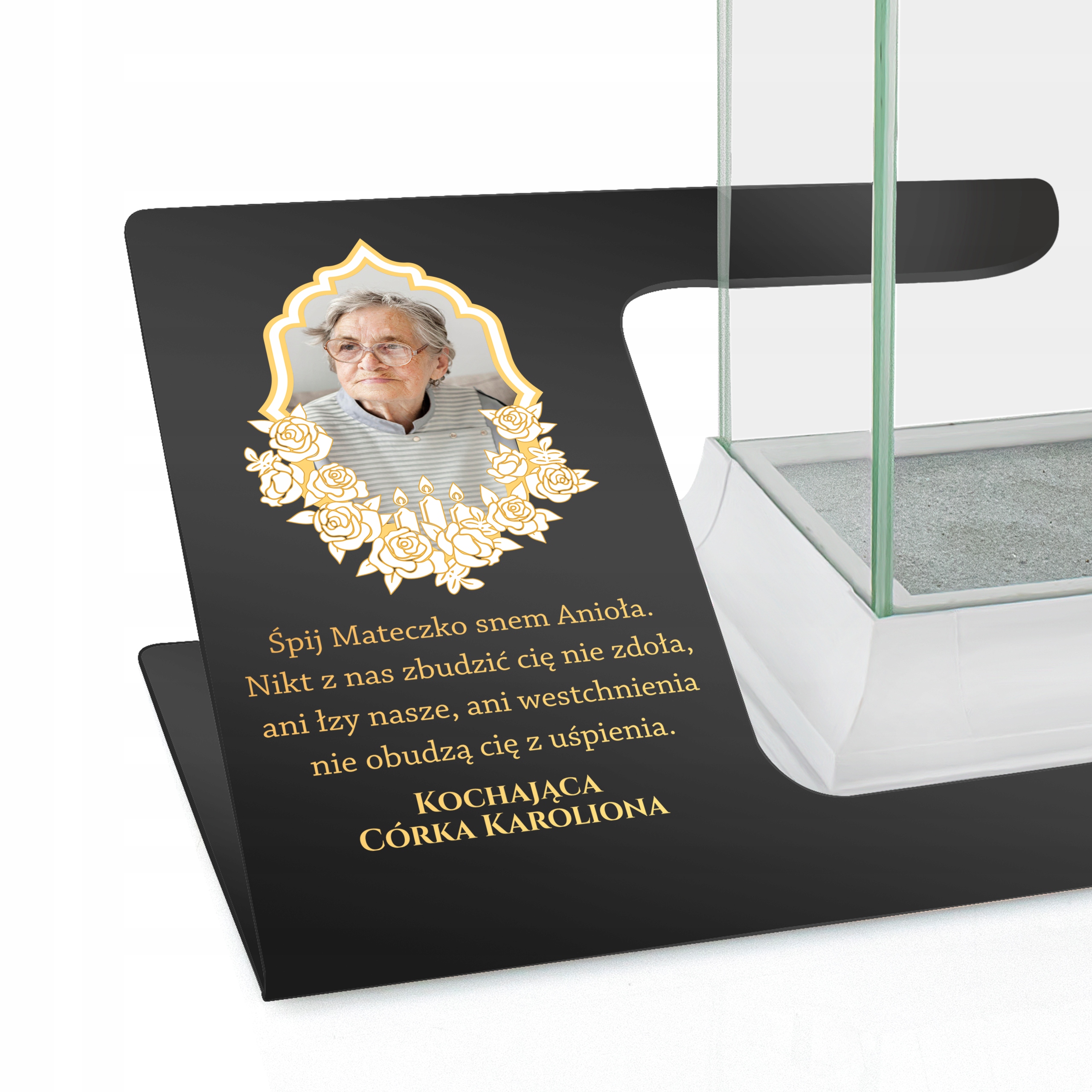 PODSTAWKA pod znicz CZARNA DEDYKACJA LAMPION XXL EAN (GTIN) 5904181014380