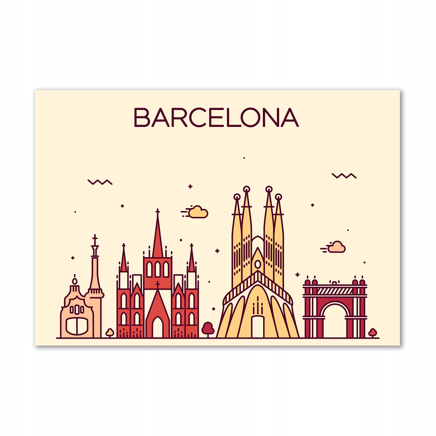 Fotoobraz na zeď skleněný Nápis Barcelona 100x70