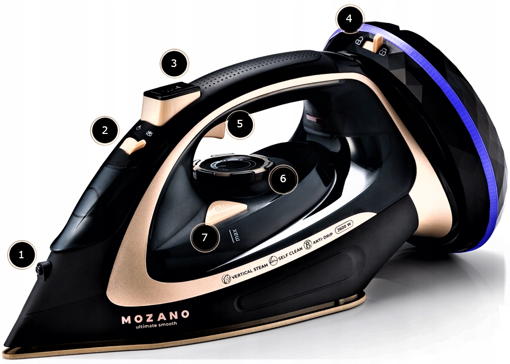 ŻELAZKO BEZPRZEWODOWE PAROWE CERAMICZNE MOC 2600W Model ŻELAZKO BEZPRZEWODOWE CERAMICZNE PAROWE MOC 2600W