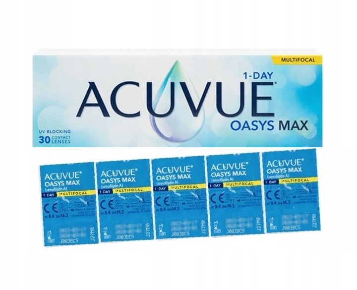 Soczewki progresywne Acuvue Oasys Max 1-Day Multifocal, 30 szt.