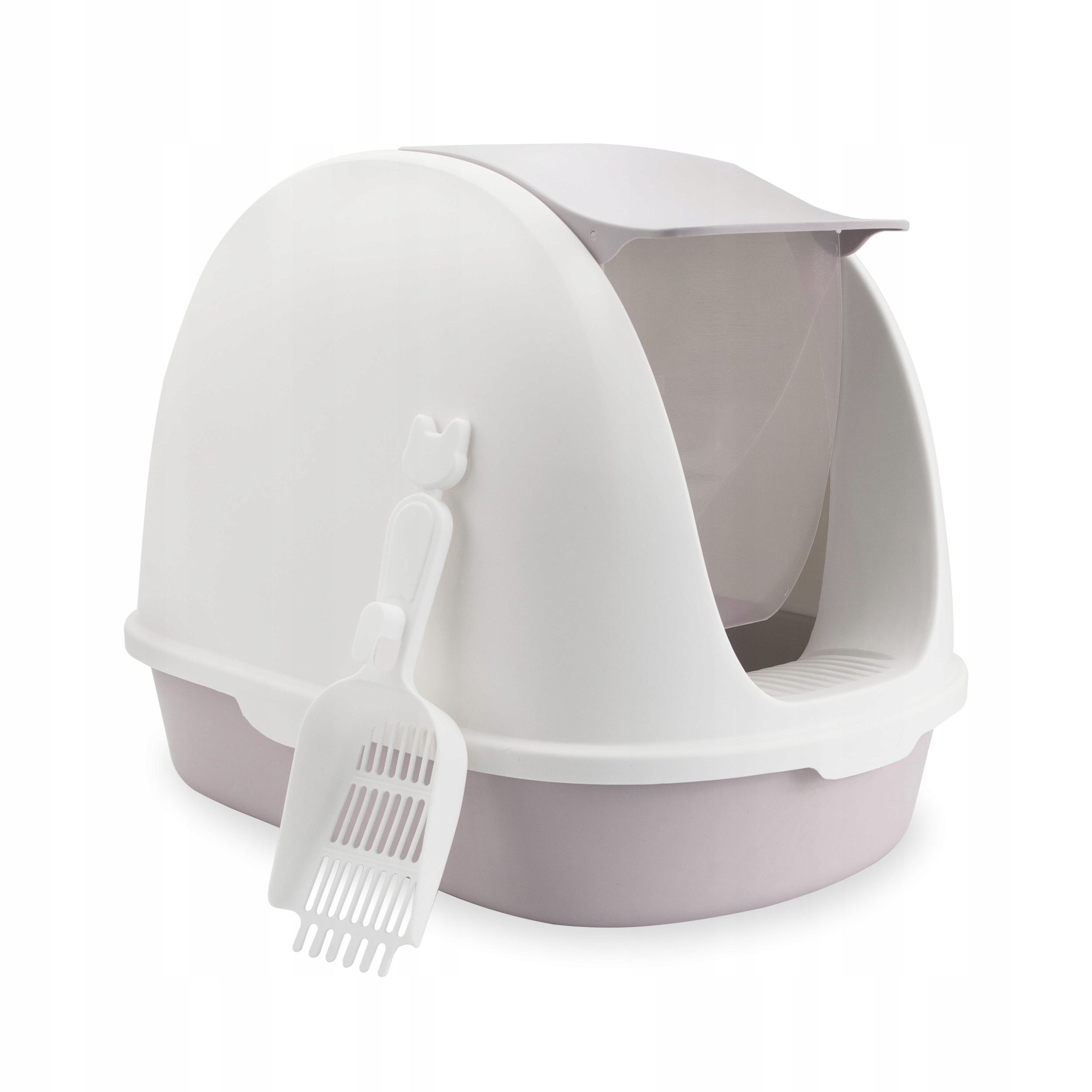 Krytá Kočičí Toaleta Capsule pro velkou kočku Carinio Filtr Praktická lopatka