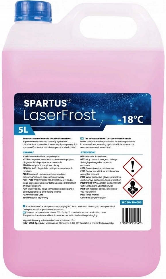 Chladicí Kapalina Pro Laserové Svařovací Stroje Spartus LaserFrost 5L