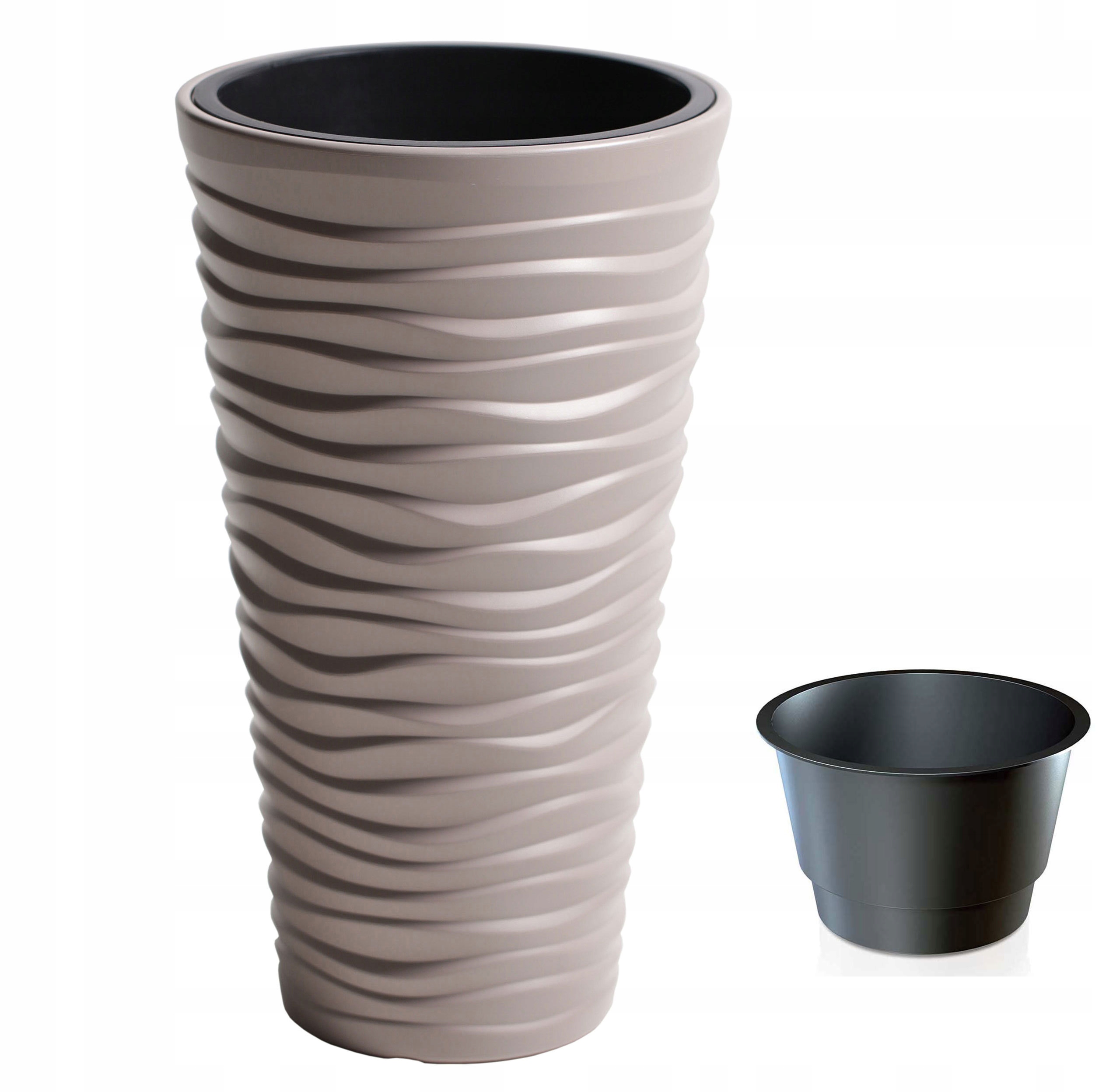 Kvetináč, črepník - DONICZKA SAND WYSOKA 75cm EFEKT 3D DPSA400 MOCCA.