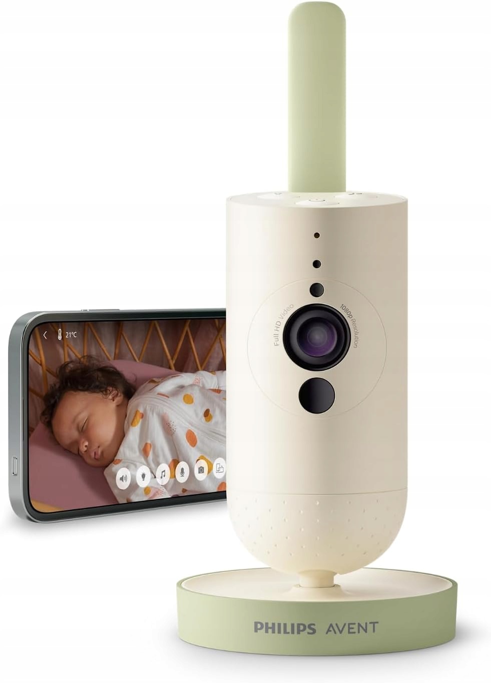 Niania elektroniczna Philips Avent SCD643/26 kamera Full Hd WiFi Beżowa