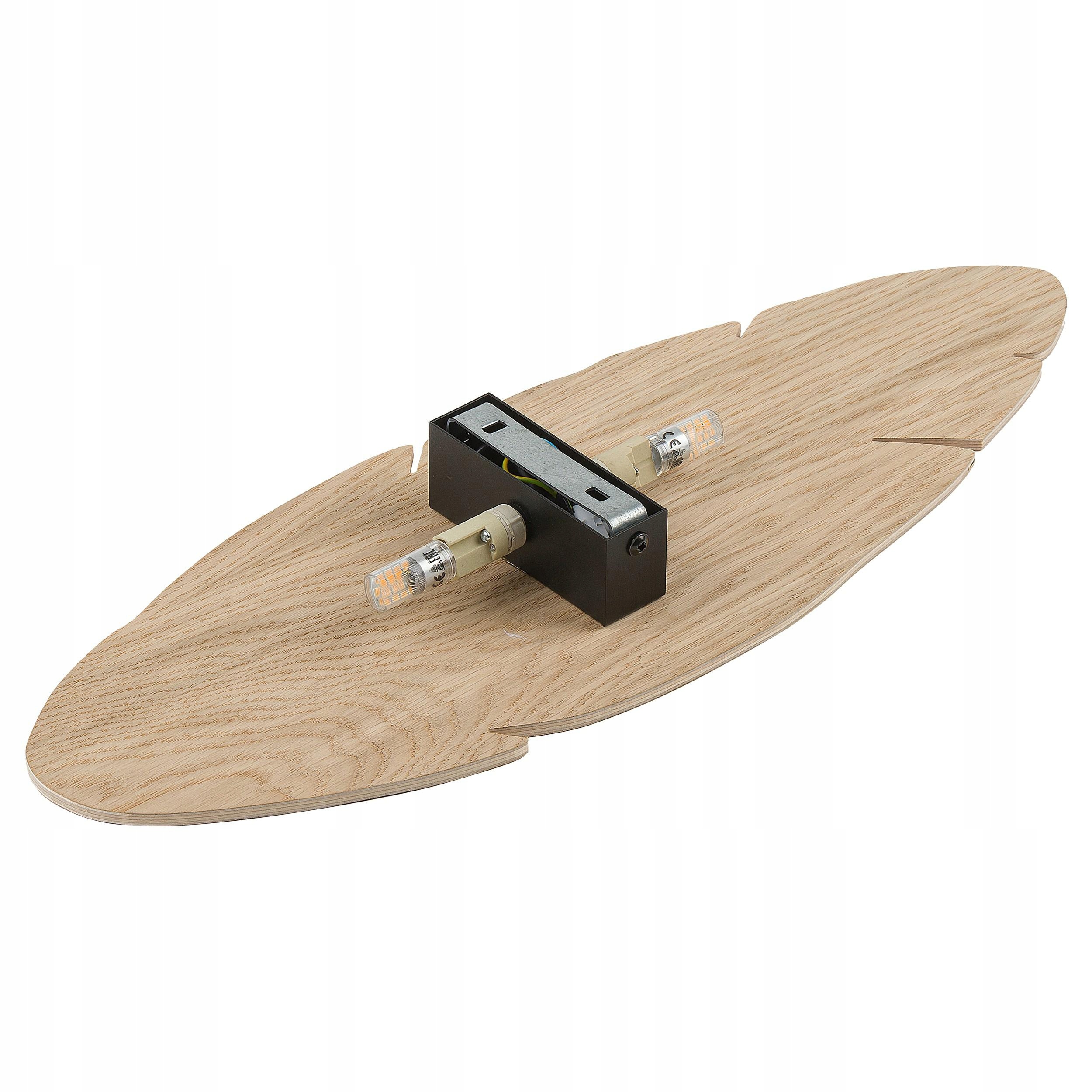 Nástenné svietidlo Hoja Svetlé Drevo 2xG9 Osvetlenie bytu Obývacia izba Dizajn