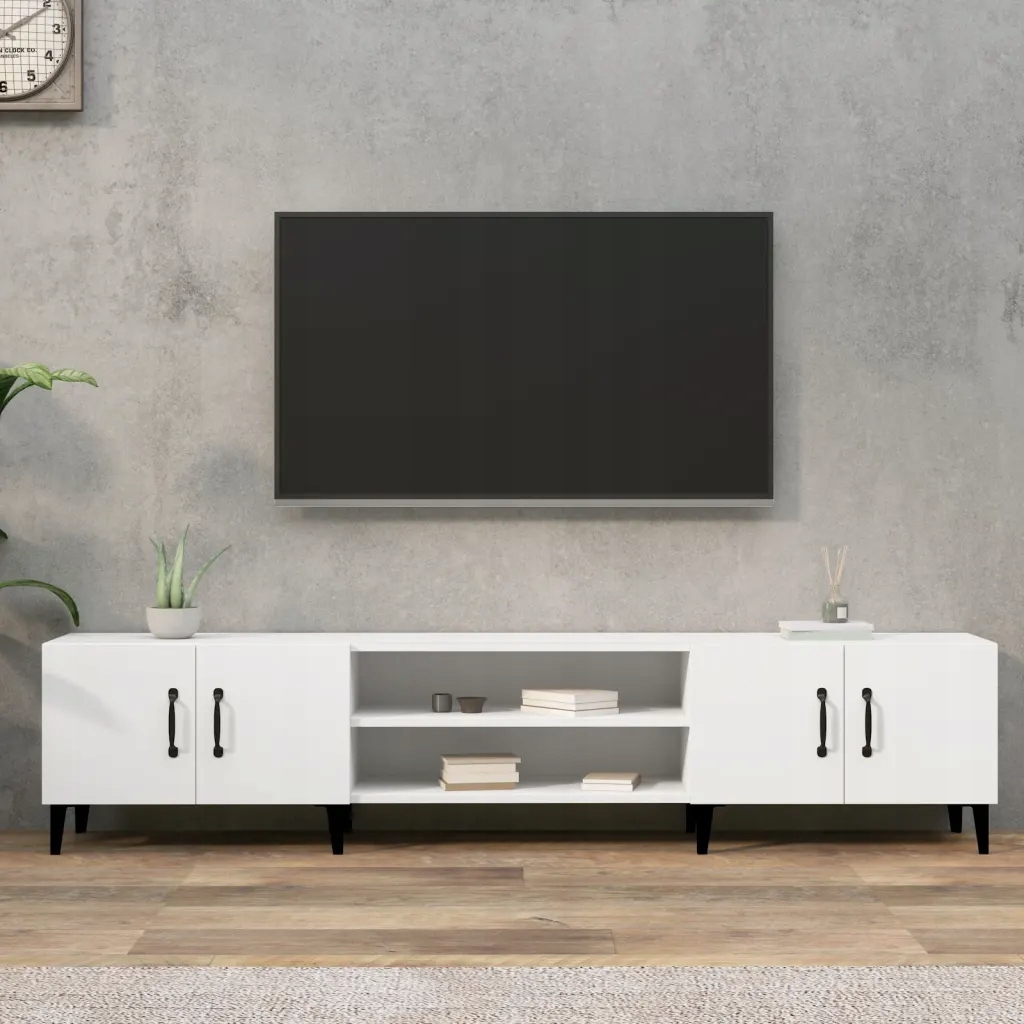Tv skříňka bílá 180 x 31,5 x 40 cm kompozitní dřevo Bílá 816264