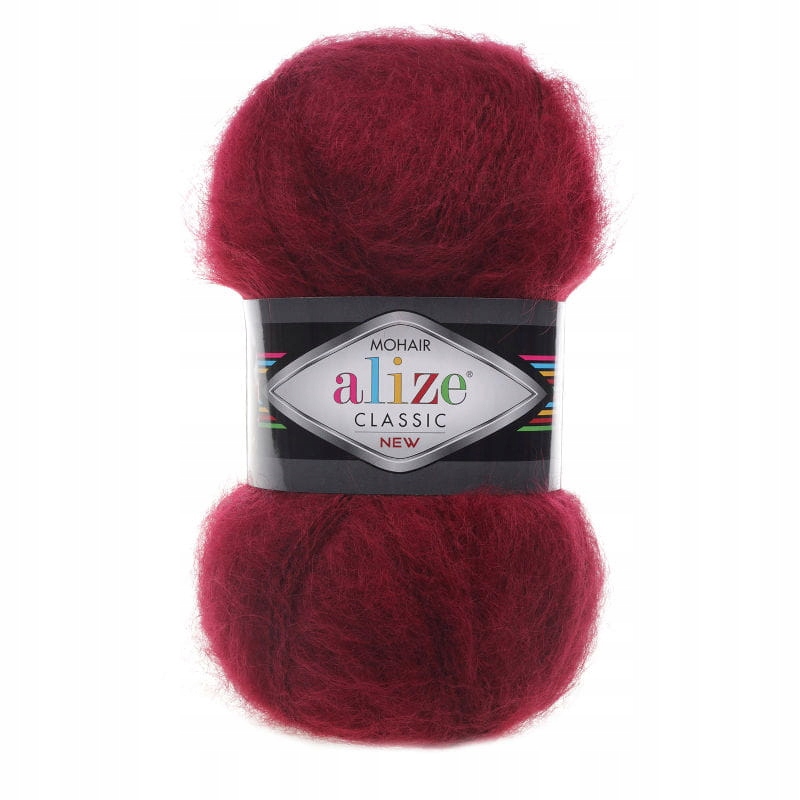 Włóczka Alize Mohair Classic 57 bordowy