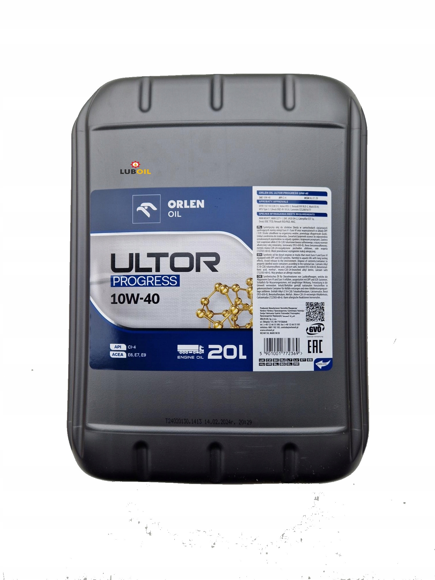 ORLEN OLEJ ULTOR PROGRESS 10W-40 20L