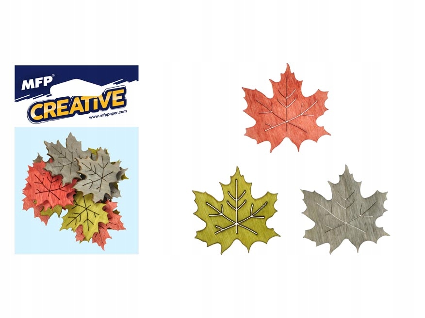 

Dekoracje Drewniane Listki Klonu 12 Sztuk Mfp