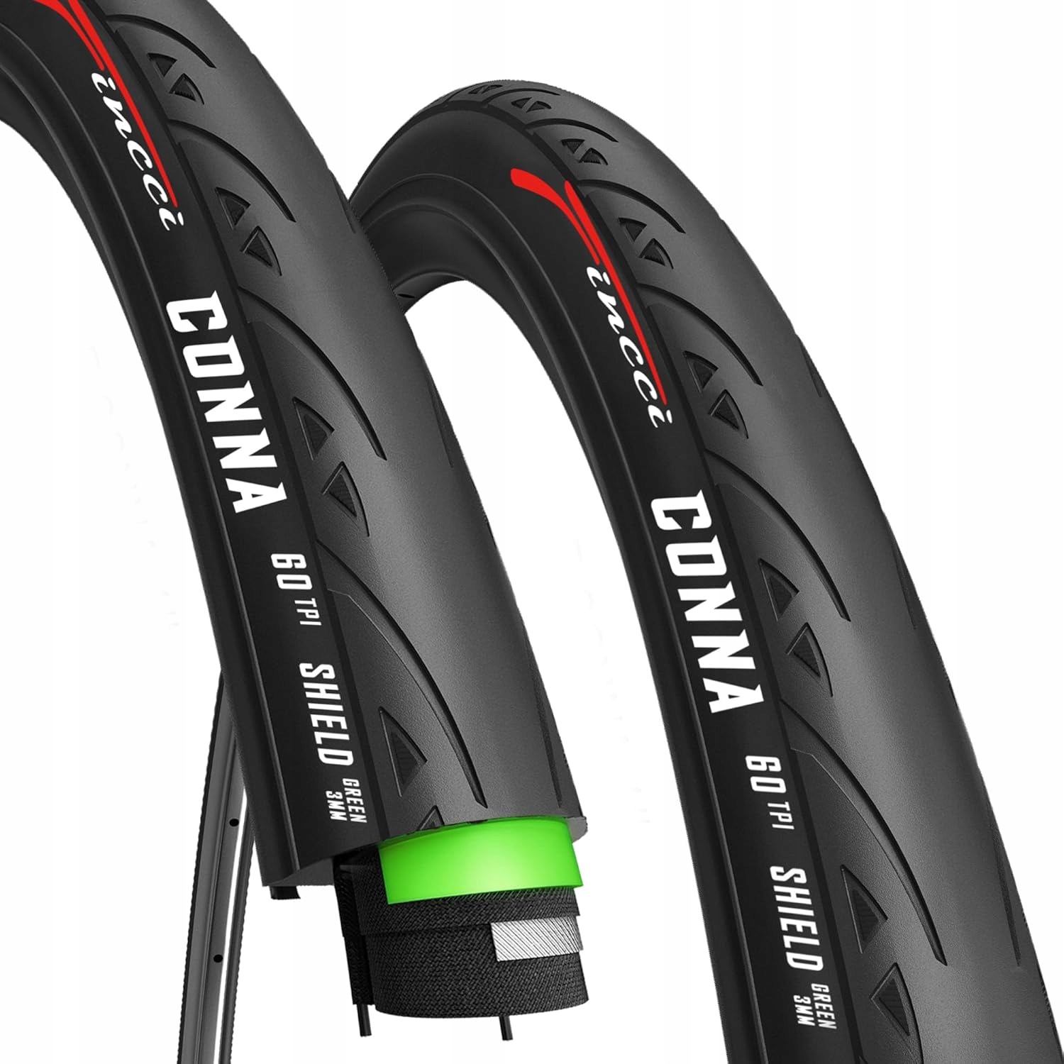 Para Opon Rowerowych Fincci 700x25c 25-622 60 Tpi Z Nylonową Ochroną