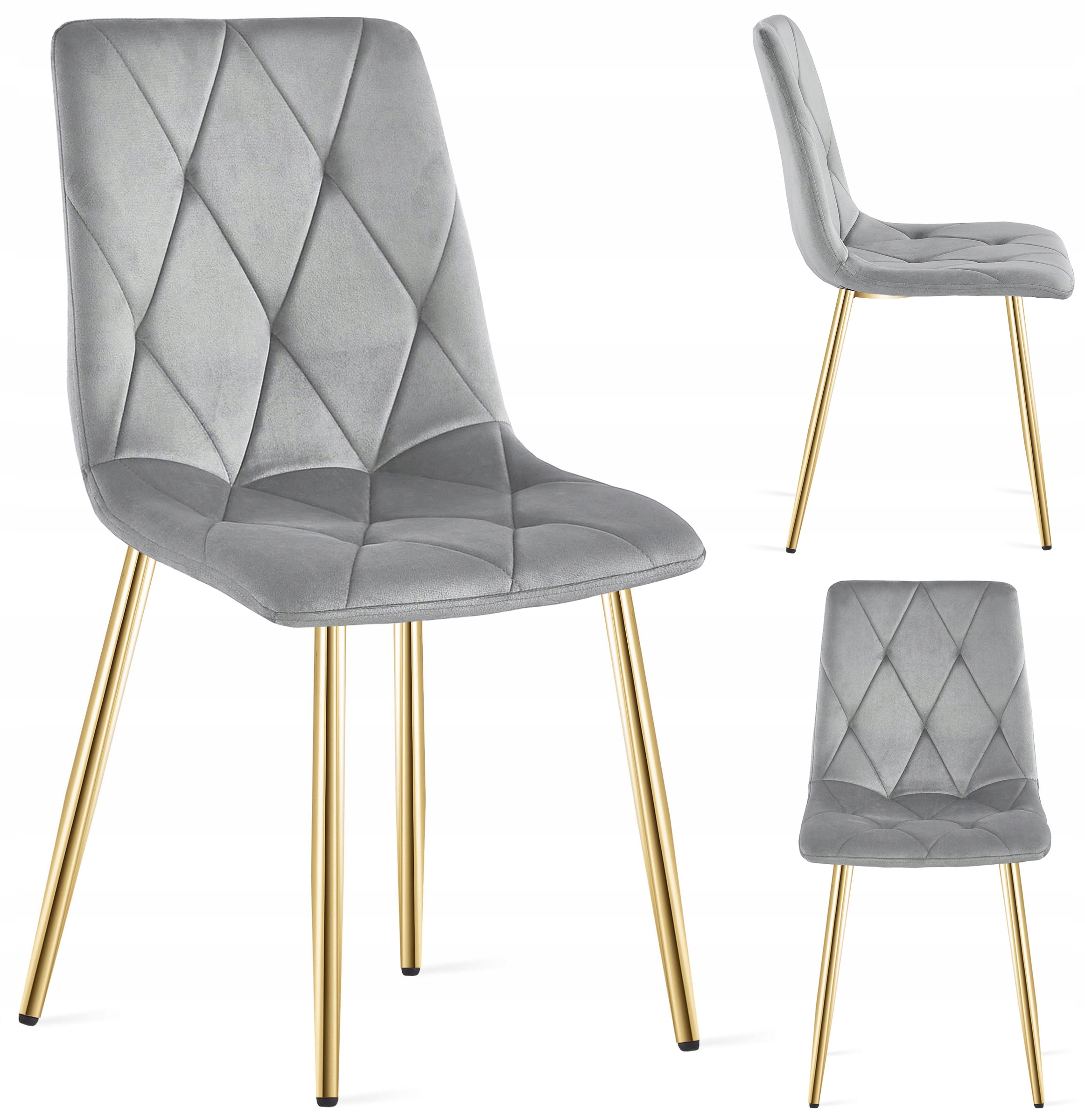 Krzesło Tapicerowane Welurowe Velvet Do Salonu Kuchni Jadalni Lumines