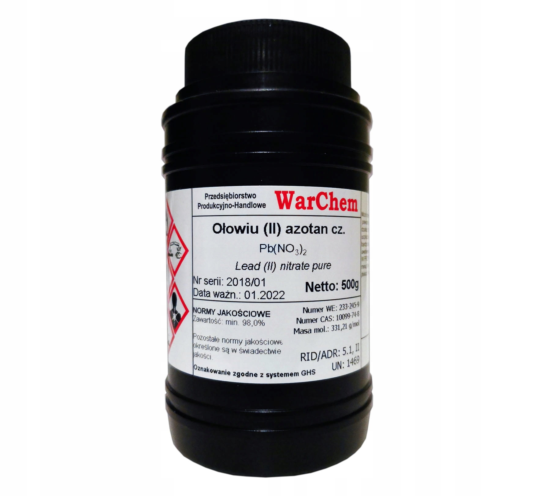 

Azotan Ołowiu (II) 500g Warchem [49496]