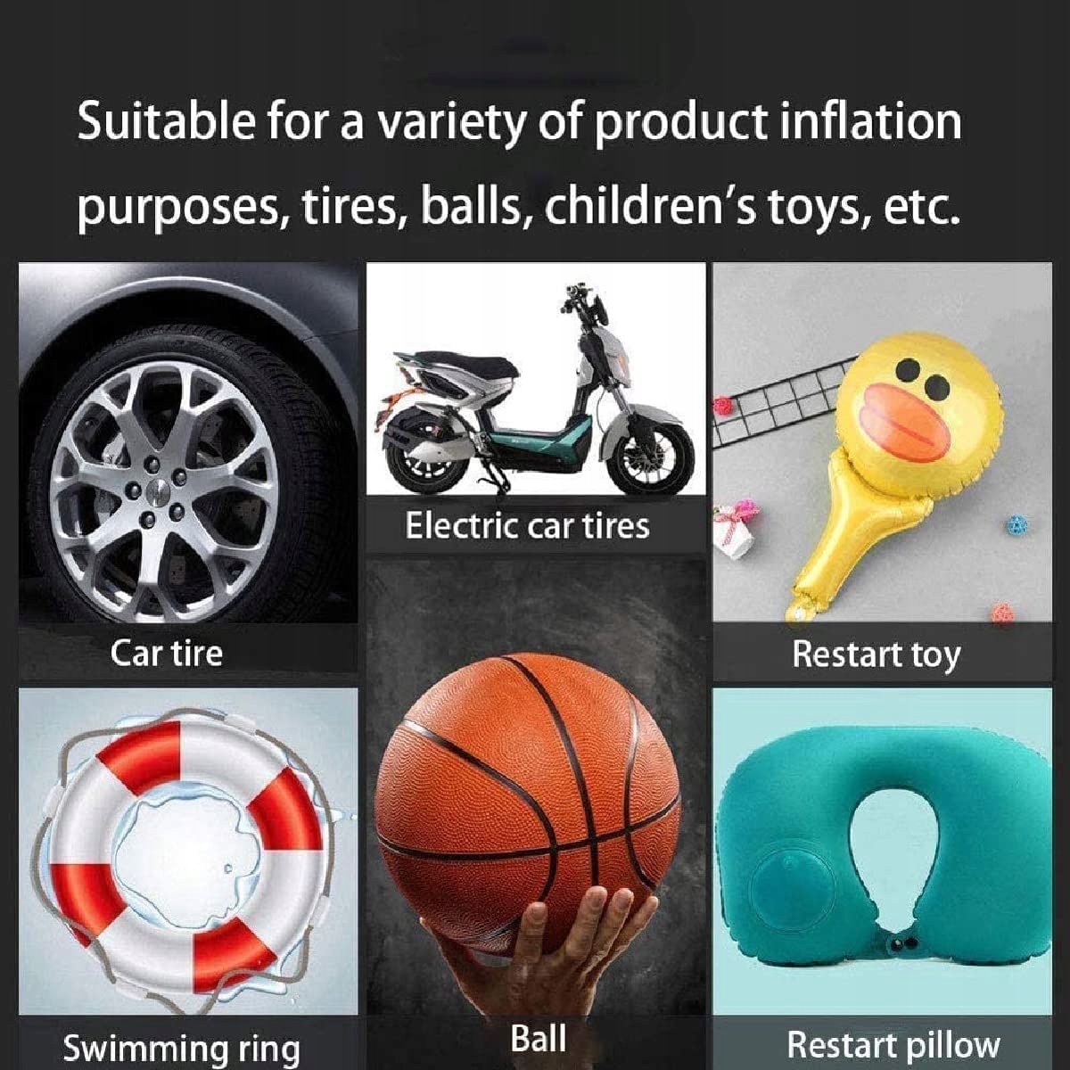 Elektryczna pompka do roweru, wielofunkcyjna Marka inna