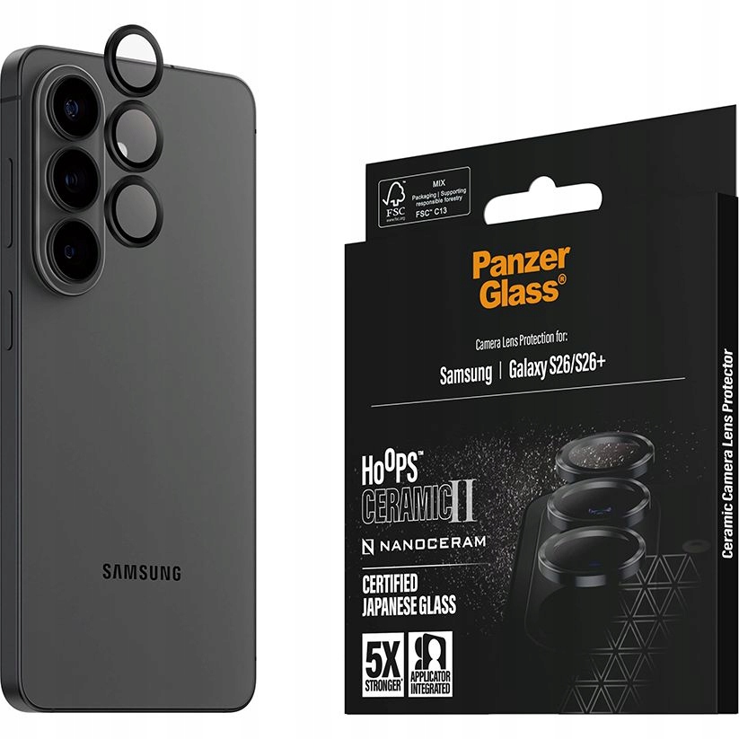 Sklo na objektiv pro Galaxy S26 S26 Plus, PanzerGlass, lens s aplikátorem