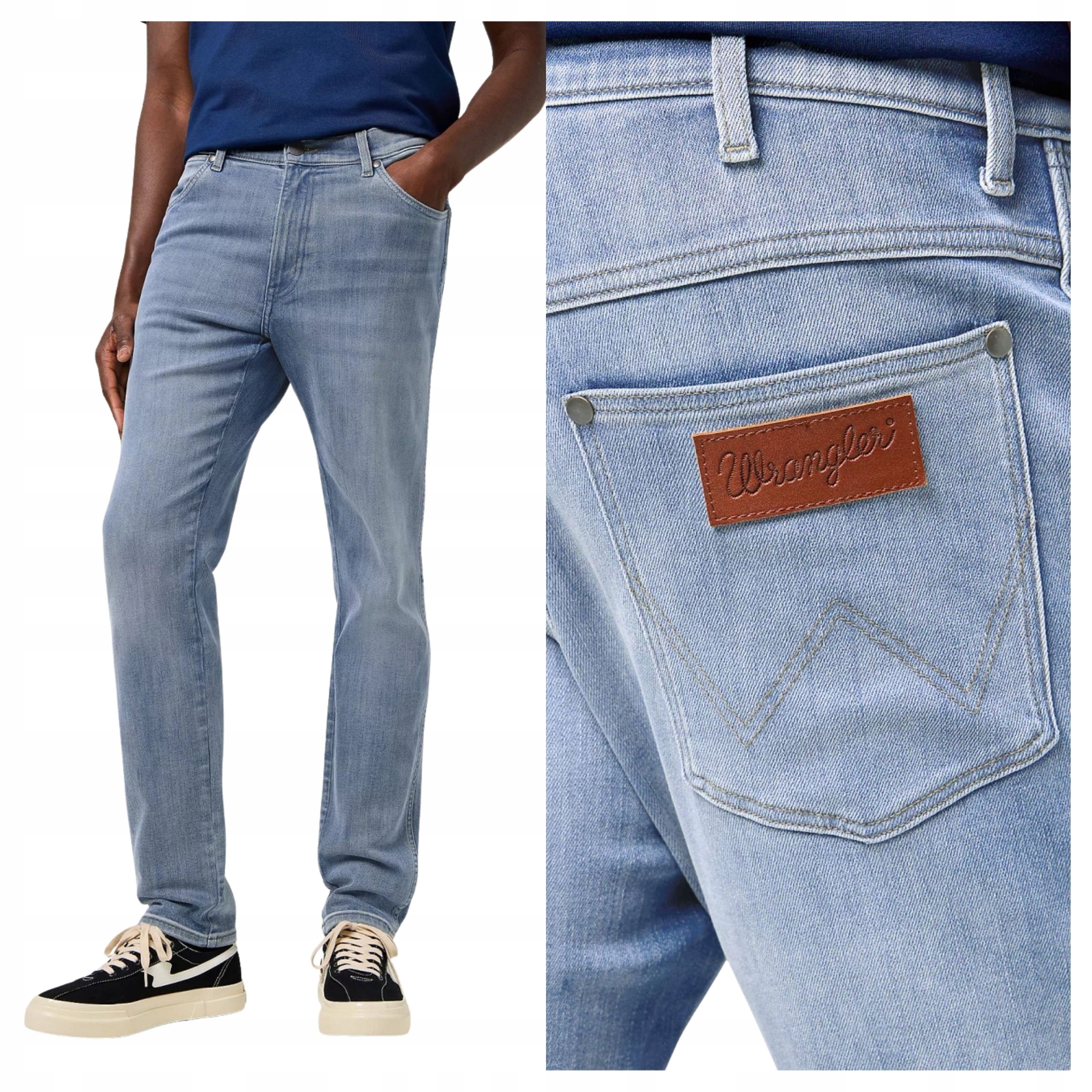 Pánské kalhoty Wrangler River Grey Light Klasické bavlněné W31 L34